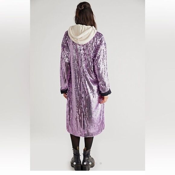 New Free People Ella Duster in Orchid Dust Combo size L - Picture 3 of 8